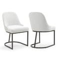 thumbnail image 2 of Glamour Home Ana 19.5" Modern Velvet Arm Dining Chairs with Metal Legs in Blue, 2 of 6