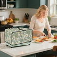 thumbnail image 4 of Renewold Countertop Appliance Cover for Toaster Oven Linen-Like Polyester Convection Oven Air Fryer Small Appliance Protector Kitchen Accessories, 18.5 x 14.5 x 9 Inches, Daisy Flower, 4 of 7