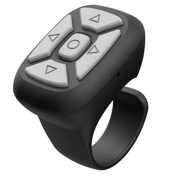 Wireless Bluetooth Remote Controller Mobile Phone Selfie Controller Ring Mobile Phone Remote Controller Black