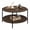 Brown Walnut, variant on GALAXHERO Round Small Coffee Table 32.6" with Open Storage Shelf 2-Tier Industrial Circle Wood Center Table for Living Room Bedroom Rustic Brown