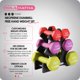 thumbnail image 2 of Set de Mancuernas HolaHatha 9 kg de Neopreno con Soporte Multicolor, 2 of 7