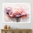 thumbnail image 3 of Designart 'Abstract Portrait of Pink Flamingo V' Farmhouse Framed Art Print, 3 of 4