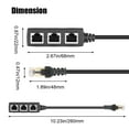 EEEkit RJ45 LAN 1 to 3 Port Splitter Cable Network With Cat5