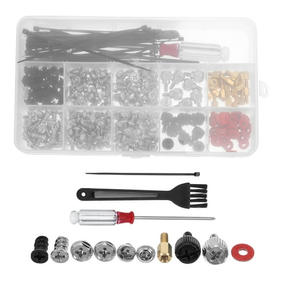 HAMPPLIES Electrical Screws Computer Mounting Screws Set Assorted Color 362Pcs 7x4in