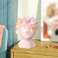thumbnail image 5 of Head Flower Planter Face Flower Pot Gift Resin Sculpture Statue Vase Art Vase for Plant Home Office Desk Ornaments Style A, 5 of 8