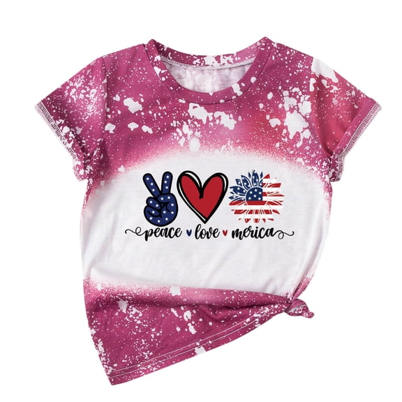 LWNYDPLSD Easter Tshirts for Kids Girls Shirts Size 6 Kids Undershirts Girls Athletic Shirts Cute Clothes for Teen Girls 11 Year Old Girl Clothes, Red 8-9 Years