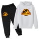 thumbnail image 3 of Ropa para niños de 3 a 12 años, estampado de dinosaurios de película, sudadera con capucha y pantalones de moda para niños y niñas, conjunto deportivo informal encantador de 2 piezas para correr, 3 of 5