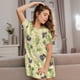 thumbnail image 3 of Easygdp Green And Purple Grapes Camisón de manga corta para mujer, informal, estampado, 3 of 6