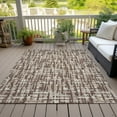 thumbnail image 6 of Addison Rugs Chantille Indoor/Outdoor Transitional Lines Brown Washable Rectangle Rug, 5' x 7'6", 6 of 6