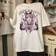 thumbnail image 3 of Verano Goth mujer camiseta estética suelta mujeres T-shirt Punk oscuro Grunge Streetwear señoras gótico Top camisetas Harajuku ropa y2kpangjing, 3 of 4