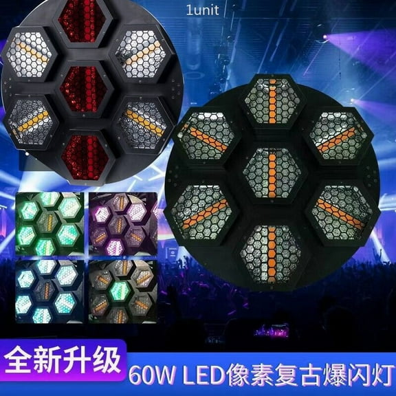 Party Light Mini 7x60W RGB Led Retro DMx512 Stage Lighting Wash Flashing Effect