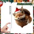 thumbnail image 3 of 2d Fox Forest Animal Acorn Ornaments,Seasonal Cute Animals Hanging Cozy Forest Christmas Ornaments,Fall Forest Wildlife Hanging Ornament Christmas Tree Decorations, 3 of 6