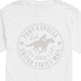 thumbnail image 3 of USPS - Pony Express Stamp United States Mail - Men's Short Sleeve Graphic T-Shirt, 3 of 5