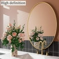 thumbnail image 3 of Lumora 20"x28" Oval Bathroom Mirror Wall-Mounted, Gold, 3 of 5