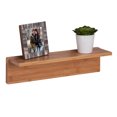Honey Can Do Bamboo LShaped Shelf with 15lb Capacity, Brown