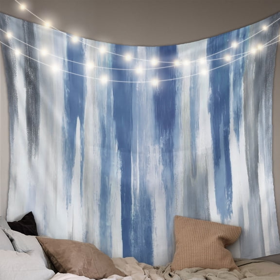 Blue Gray Tapestry for Bedroom Wall Hanging Tapestry, Modern Simple Abstract White Ombre Texture Ceiling Backdrop Tapestries Poster Blanket Wall Decor for Teens Room Living Room Dorm 39" x 59"