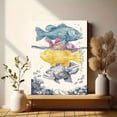 thumbnail image 6 of UXIEQU Whimsical Fish Art Print Canvas Wall Art 15.75x11.81 INCHES, 6 of 8