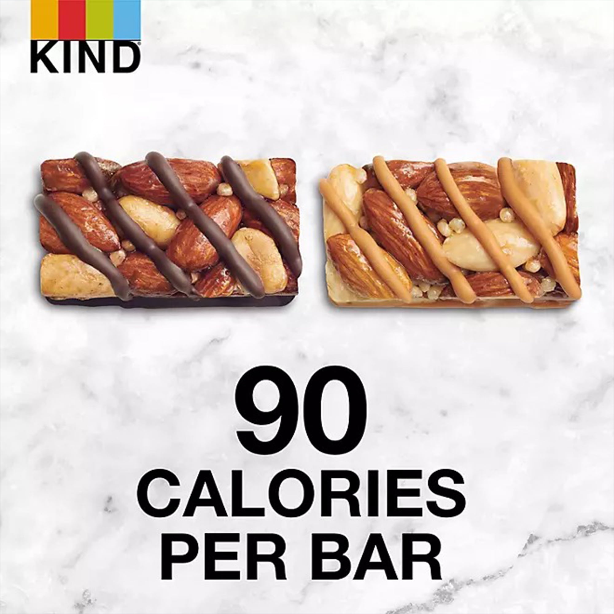 KIND Minis Caramel Almond & Sea Salt Flavored Mini Snack Bar, 0.7 Oz Per Bar, 9 Pack