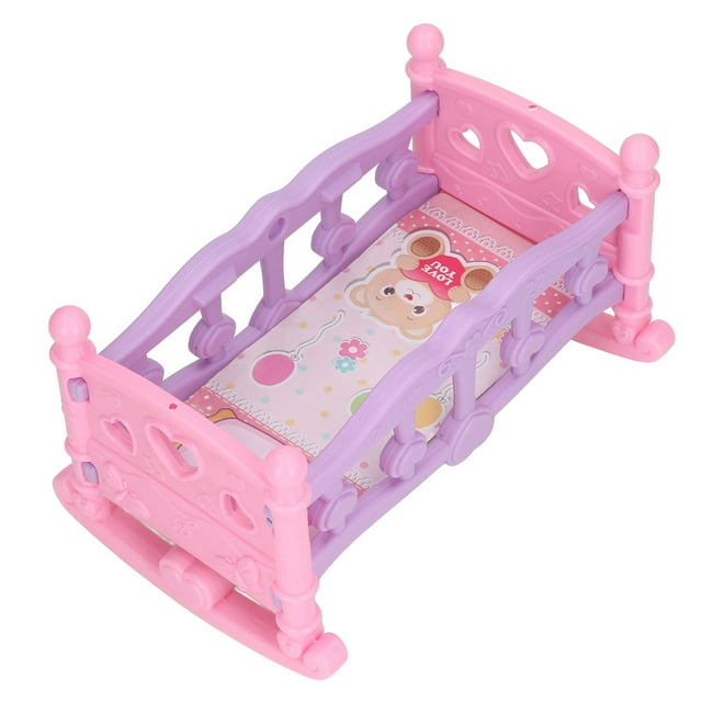 Cuna De Casa De Muñecas, Accesorios Seguros A Escala 1:12 Mini Cuna De Muñecas Toy Miniatura DIY Para Dormitorio
