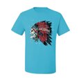 thumbnail image 2 of Wild Bobby, Vintage Distressed Legends Skull Pop Culture Men's Graphic T-Shirt, Light Turquoise, 3XL, 2 of 3