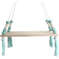 thumbnail image 1 of Estante de pared, estante flotante, soporte de madera, columpio, estante de pared colgante, tablero de pared, tablero de macarrón, decoración de guardería para niñas, 38x14x1cm Xemadio MZQ-0231-3, 1 of 4