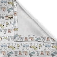 thumbnail image 5 of Ambesonne Retro Grommet Curtain, Cartoon Village Animals, 50" x 108", Yellow Beige, 5 of 6