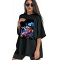 thumbnail image 3 of Plus Size Shirt for Women Black Tops for Women Short Sleeves Shirt for Women Mushroom2 T Shirt Crewneck Shirt for Women 2XL, 3 of 5