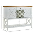 thumbnail image 4 of Bar cabinet Console Table with 2-Door Cabinet & 1 Drawers, Coffee Bar, Wine rack,Entryway Table with Storage Shelf, Sofa Tables Buffet Sideboard for Kitchen, Hallway, Dining, Living Room, White, 4 of 17