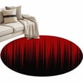 thumbnail image 2 of Round Area Rugs Collection 3 Ft, Dark Red Black Ombre Non-Slip Residential Carpet, Modern Abstract Art Striped Gradient Indoor Crawling Mats Doormat Runner Rugs Play Mat forBedroom, 2 of 9