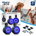 thumbnail image 2 of Pyle 6.5” Marine Wakeboard Bluetooth Speaker, Water Resistant 2-Way Mini Box Speaker with Built-In LED Lights (Black), 2 of 5