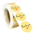 thumbnail image 1 of 500 piezas de etiquetas adhesivas de agradecimiento de papel kraft, 1 rollo de 1/2" de diámetro para etiquetas pequeñas Estilo A, 1 of 9