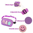 thumbnail image 3 of Riñonera FEIYITE Morada de Nylon con Letras de Chenilla para Niñas, 3 of 7