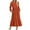 Orange, variant on Lovzfmll Women's Casual Solid Color Long Sleeve Pleated Maxi Dress Black, XL