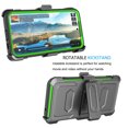 thumbnail image 3 of Tiflook Samsung Galaxy S23 FE 5G 2023 Case Holster, Shock Absorbing [Built-in Screen] [Kickstand Locking Belt] Carrying Secure Swivel Defender Full Body Cover Green, 3 of 5