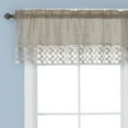 thumbnail image 2 of Collections Etc Lilian Lace Trim Sheer Rod Pocket Drapes, 2 of 3