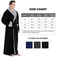 thumbnail image 3 of Mens Robe: AMITOFO Cozy Warm Soft Plush Fleece Robes for Men Long Length - Thick Winter Spa Bathrobe for Men Gifts with Pocket Black, XXL, 3 of 9