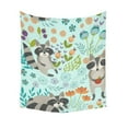 thumbnail image 2 of CADecor Pattern With Cute Raccoons And Spring Flowers Home Decor Tapestry Wall Art Wall Tapestry 60x80 Inches, 2 of 2