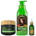 thumbnail image 3 of (3 pack) Herbishh Hair Color Shampoo Combo with Hair Dye 500ml, Pro Keratin Argan Oil 30ml & Argan Hair Mask 100gm - for Hair Straightening, Shine and Protection-Dark Brown, 3 of 9