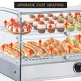 thumbnail image 4 of EDTara Réchaud et Vitrine Alimentaires à 2 Niveaux en Acier Inoxydable pour Buffet et Restaurant, 4 of 8