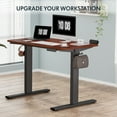 thumbnail image 5 of FLEXISPOT 48"x30" Black and Mahogany Home Office Height Adjustable Standing Desk Whole-piece Desktop Computer Desk, 5 of 10