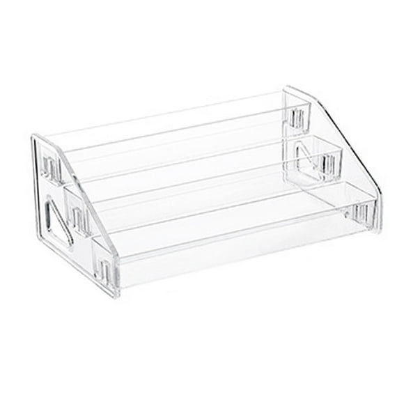 Soporte de estante de exhibición de esmalte de uñas transparente, soporte de almacenamiento de lápiz labial duradero para herramientas de uñas, , 3 3 niveles