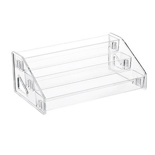 Soporte para esmalte de uñas, estante para cosméticos, organizador transparente, expositor de esmaltes de uñas transparentes 3 niveles