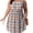 Gray White Plaid, variant on Plus Size Summer Dresses for Curvy Women Casual Sleeveless Crew Neck Loose Womens Midi Dresses