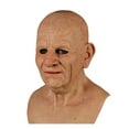 thumbnail image 1 of TheFound Halloween Old Man Mask Creepy Latex Human Wrinkle Headgear, 1 of 4