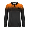 thumbnail image 4 of Blusa y camisa de manga larga con cuello vuelto para hombre, informal, estampada, con botones, de poliéster, 4 of 6