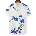 thumbnail image 4 of Japanese Aesthetic Cherry Blossom 3D Printed Men Shirt Man/Women Casual Fashion Short Sleeves Shirts Oversized Unisex Clothing, 4 of 5