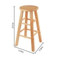 thumbnail image 2 of cisilov 27.5'' Wooden Backless Counter Stool with Round Seat, Natural, 2 of 7