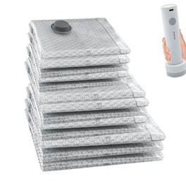 Sacs de rangement sous vide de voyage 17L avec pompe à air, sacs de compression pour vêtements d'extérieur, sacs sous vide réutilisables pour vêtements et valises  15