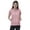 Rose Pink, variant on Moomaya Womens Zip Up Hoodie Short Sleeves Top Pockets Casual Hoodies