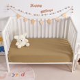 thumbnail image 5 of Kelnaro 2 Pieces Double-layer Muslin Cotton Fitted Sheets, Ultra Soft and Breathable Crib Sheets, 28x52 Inches, Brown, 5 of 5